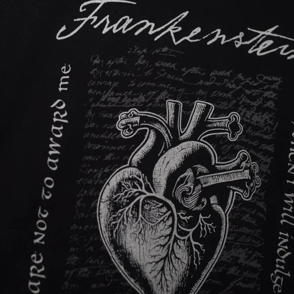 Frankenstein movie T-shirt Gothic Graphic Tee Comfort Colors - Picture 3 of 3